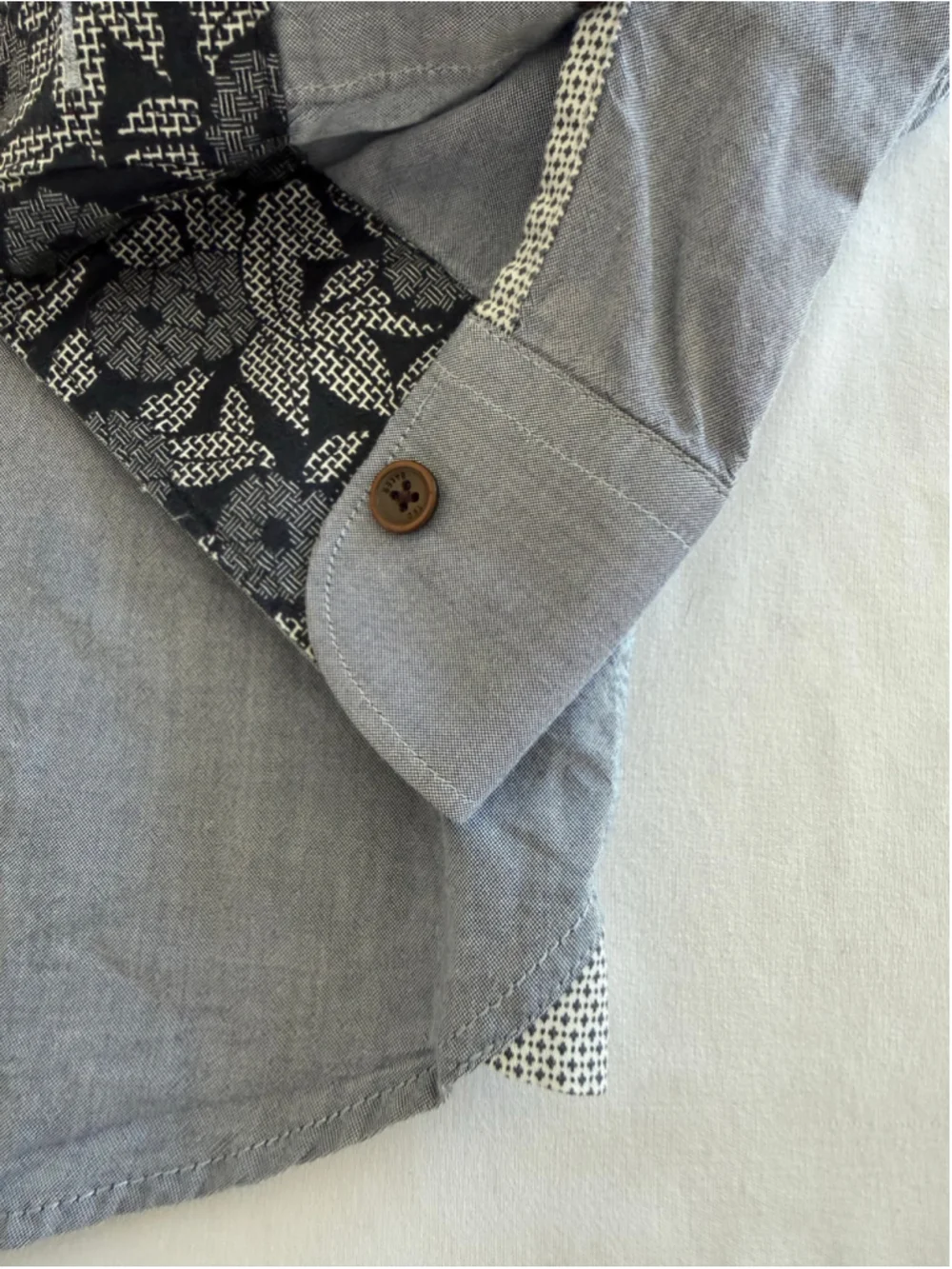 Men's Ted Baker Casual Button Down Shirt Size M Blue Black